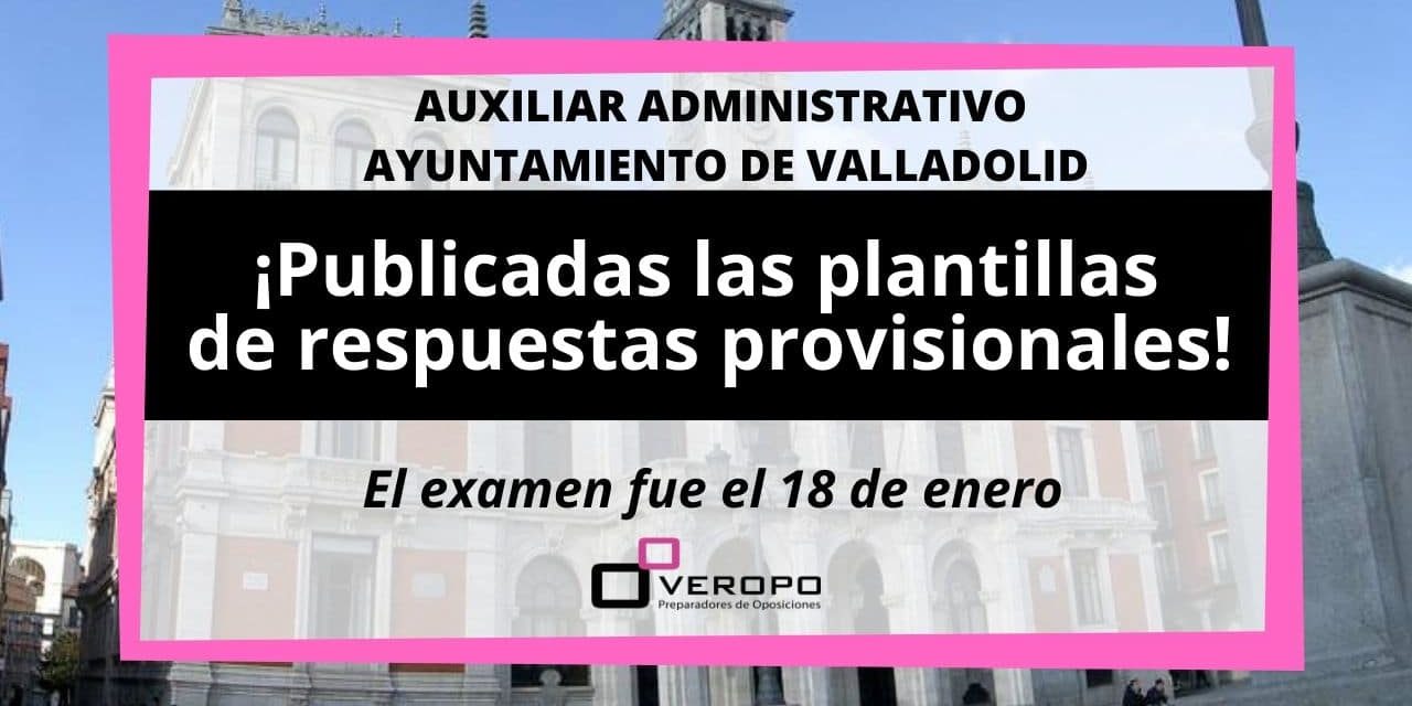 Plantilla de respuestas Aux. Admin Ayto VA Plantilla de respuestas Aux. Admin Ayto VA