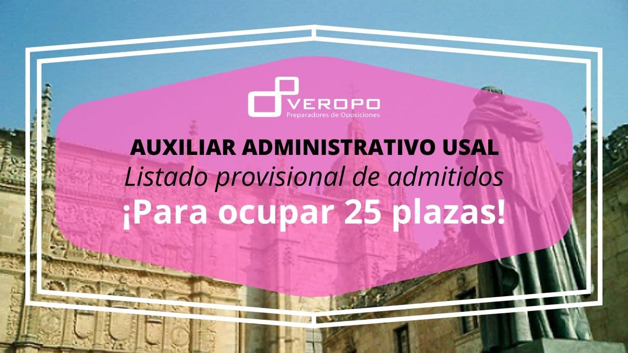 Listados provisional admitidos Auxiliar Administrativo USal