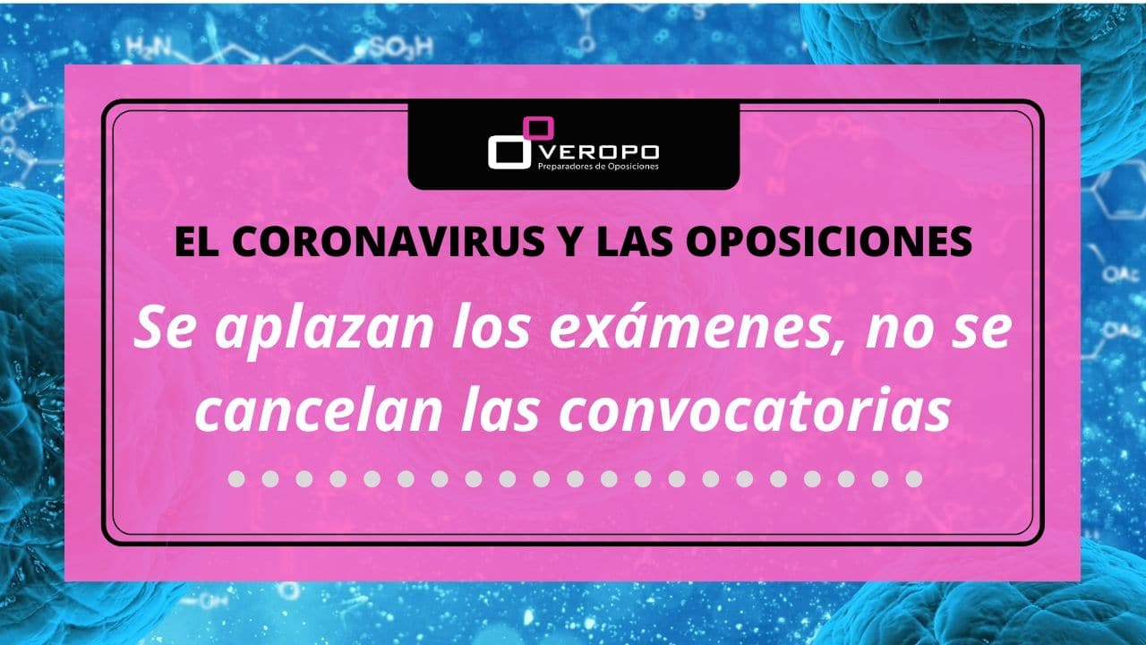 Suspensión de exámenes de oposiciones por el coronavirus