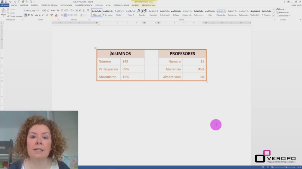 La forma más rápida de hacer una tabla de Word en un examen de oposición_1