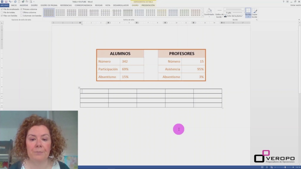 La forma más rápida de hacer una tabla de Word en un examen de oposición_3