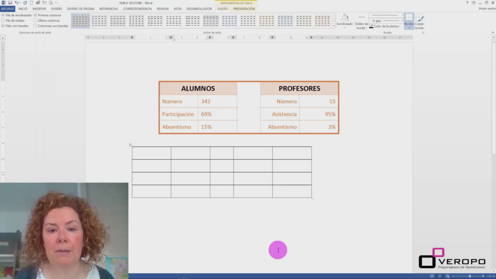 La forma más rápida de hacer una tabla de Word en un examen de oposición_4