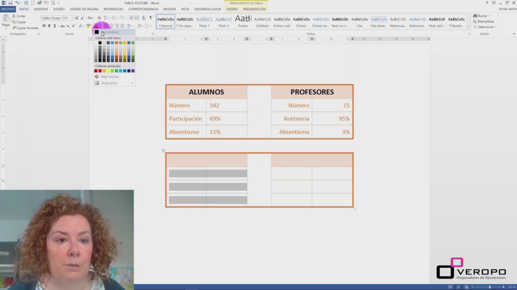 La forma más rápida de hacer una tabla de Word en un examen de oposición_8