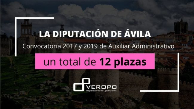 Convocatoria Diputación de Ávila Auxiliar Administrativo