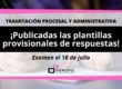 Plantilla provisionales de respuestas Tramitación Procesal y Administrativa
