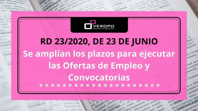 Se amplían los plazos para ejecutar las Ofertas de Empleo y Convocatorias