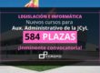 Nuevos grupos Legislación e Informática Aux. Admin JCYL