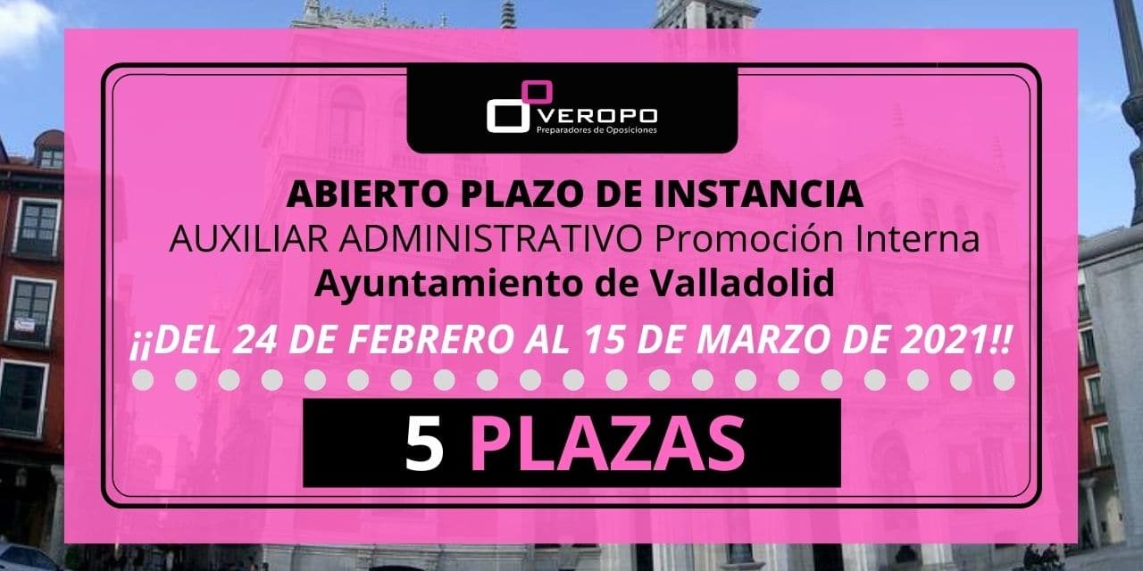 2021-02-23 Convocatoria de 5 plazas promocion interna Ayuntamiento Valladolid