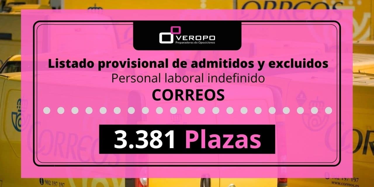 Listado provisional admitidos correos