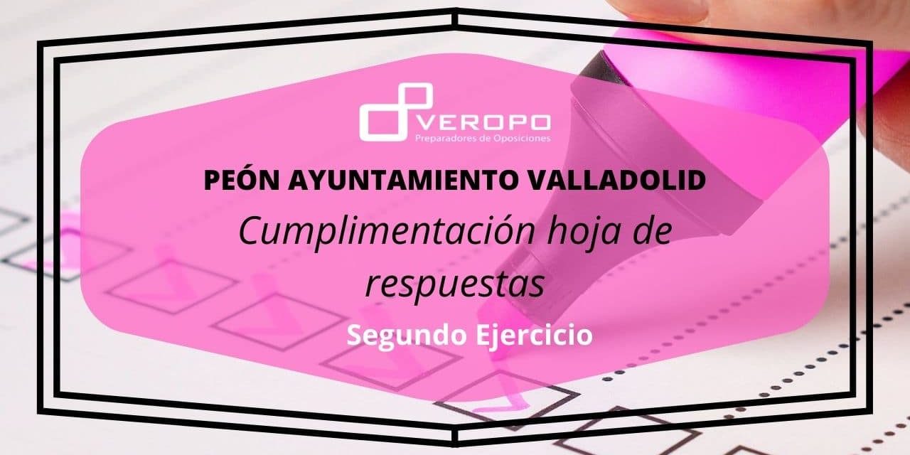 hoja respuestas Peón Valladolid