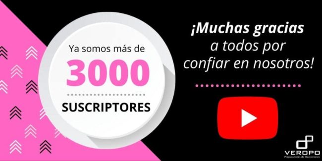 3.000 seguidores en YouTube