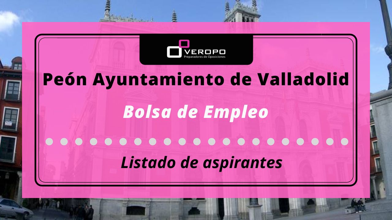 excitación vehículo Bandido Bolsa de Empleo de Peón del Ayuntamiento de Valladolid