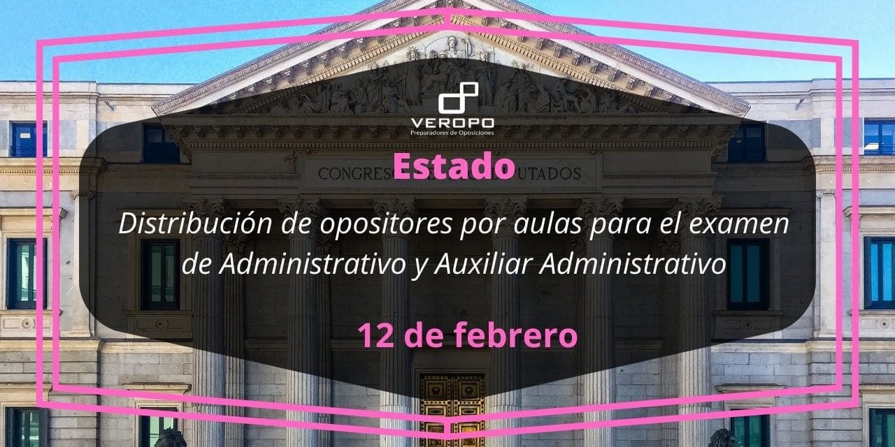 distribución opositores aula Estado