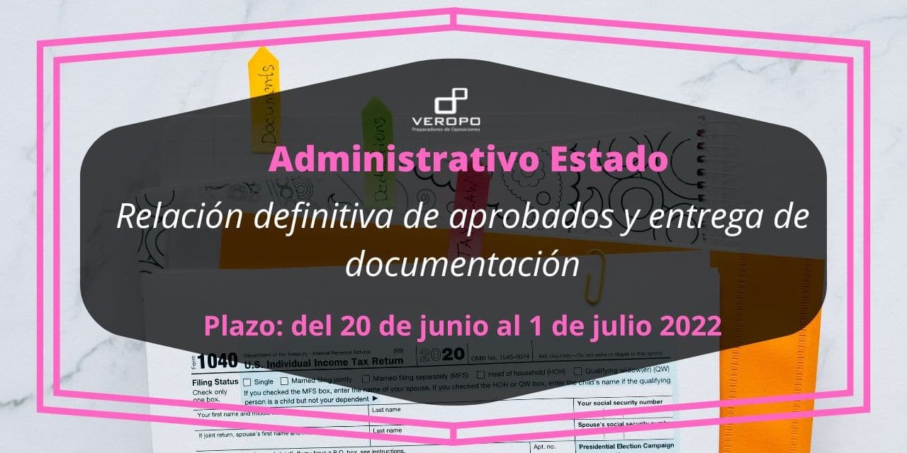 relación aprobados Administrativo Estado