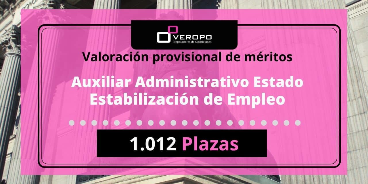 méritos auxiliar administrativo estabilización
