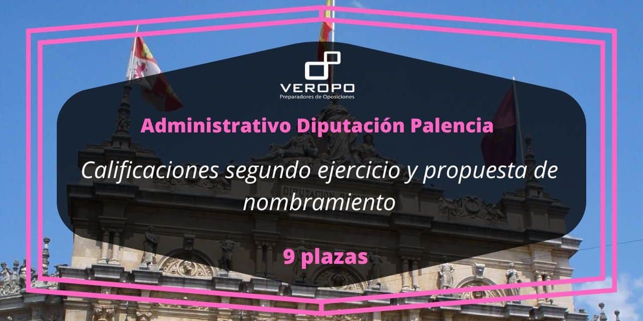 calificaciones administrativo diputación Palencia