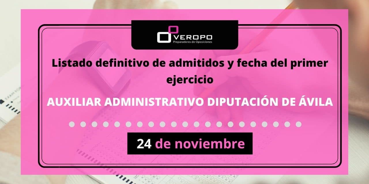 listado definitivo auxiliar administrativo diputación ávila