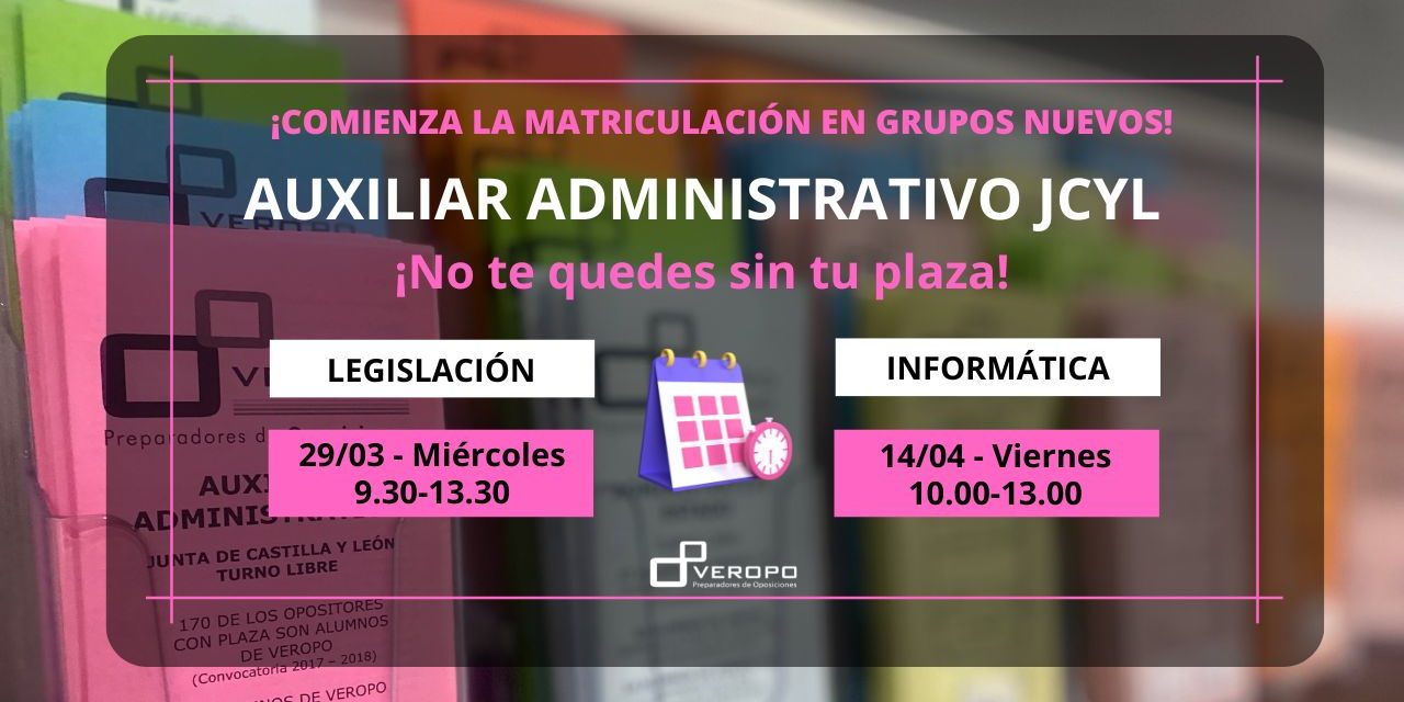 grupos nuevos Auxiliar Administrativo JCYL grupos nuevos Auxiliar Administrativo JCYL