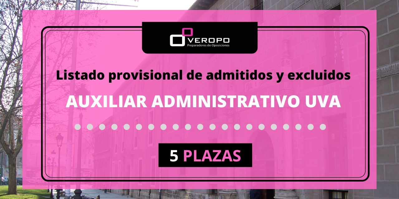 Listado provisional auxiliar administrativo uva