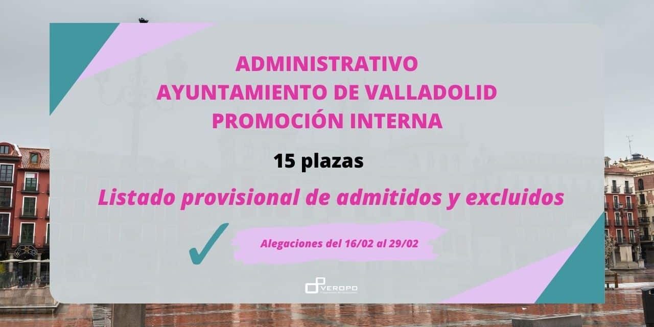 Listado provisional Administrativo Ayuntamiento PI