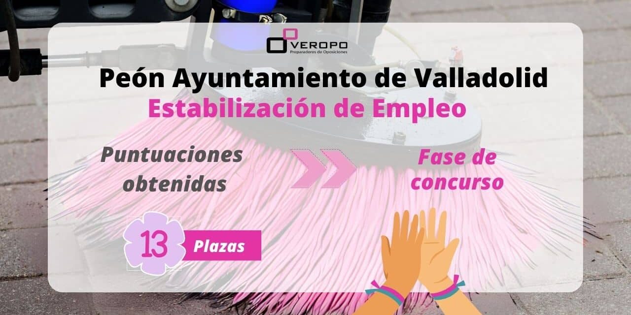 Puntuaciones concurso Peón Ayuntamiento