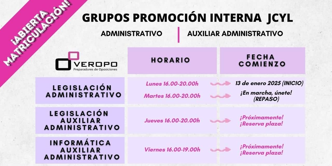 grupos promoción interna JCYL