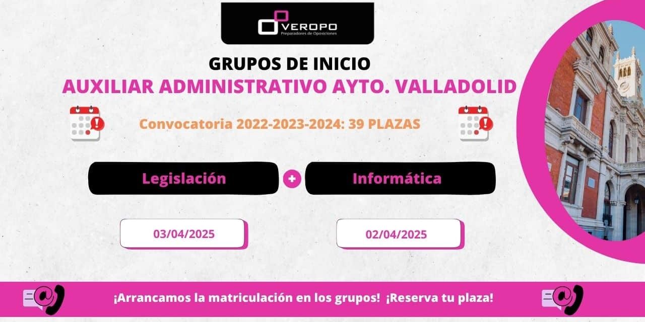grupos Auxiliar Ayuntamiento Valladolid